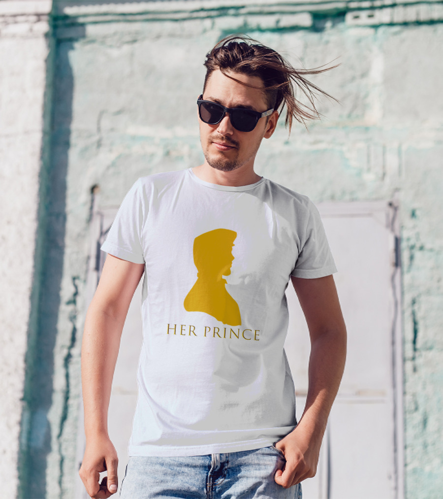 Her Prince Silhouette In Gold T-Shirt