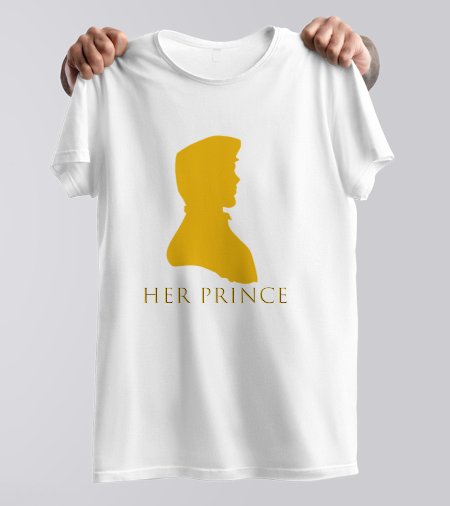 Her Prince Silhouette In Gold T-Shirt