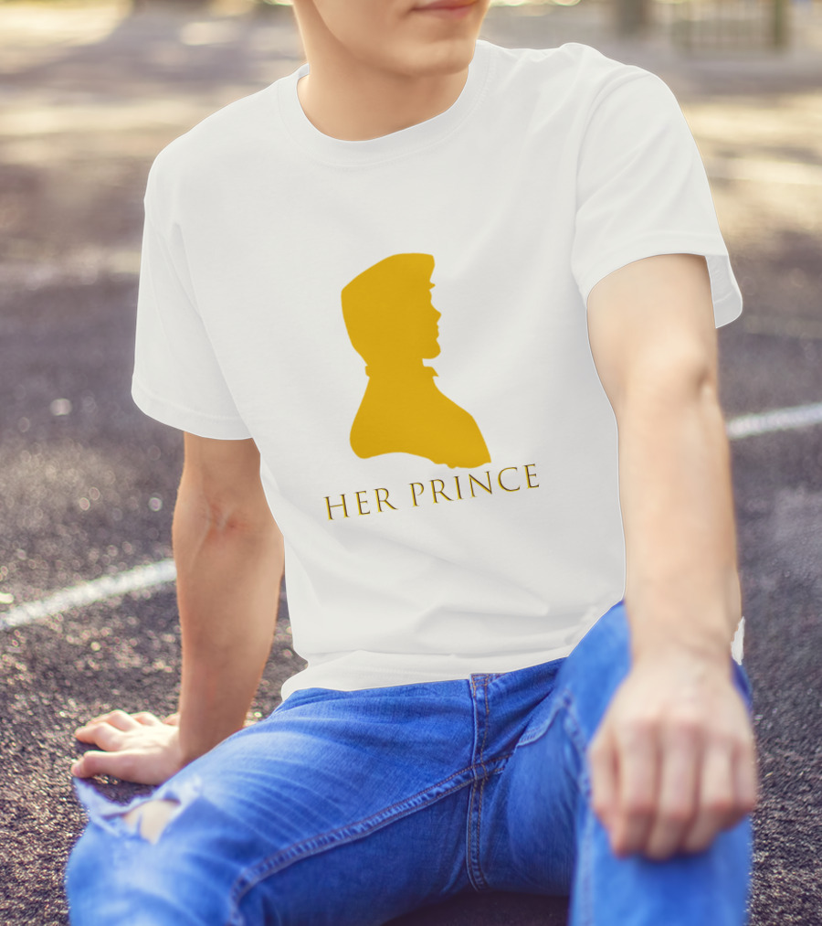 Her Prince Silhouette In Gold T-Shirt