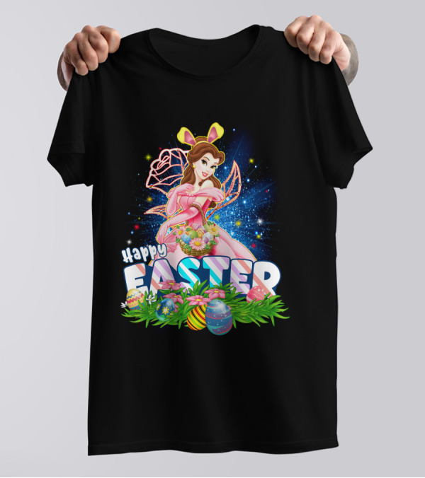 Belle Happy Easter Eggs Basket Fantasy T-Shirt