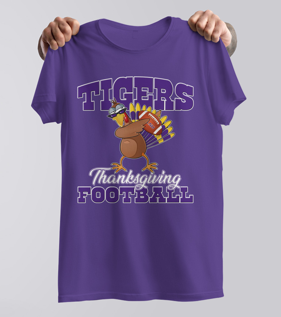 Tigers Thanksgiving Football LSU Turkey T-Shirt