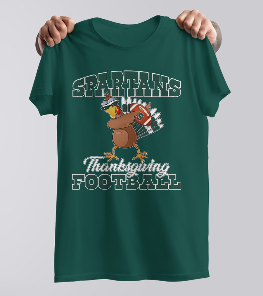 Spartans Thanksgiving Football Turkey Michigan State T-Shirt