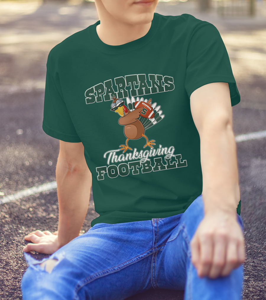 Spartans Thanksgiving Football Turkey Michigan State T-Shirt