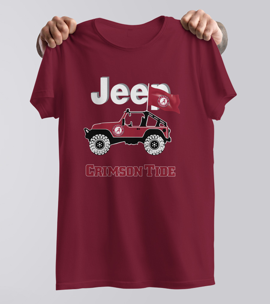 Jeep Alabama Crimson Tide Flag T-Shirt