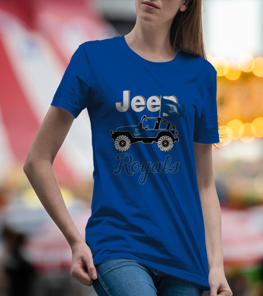 Jeep Kansas City Royals Blue Flag Adventure T-Shirt