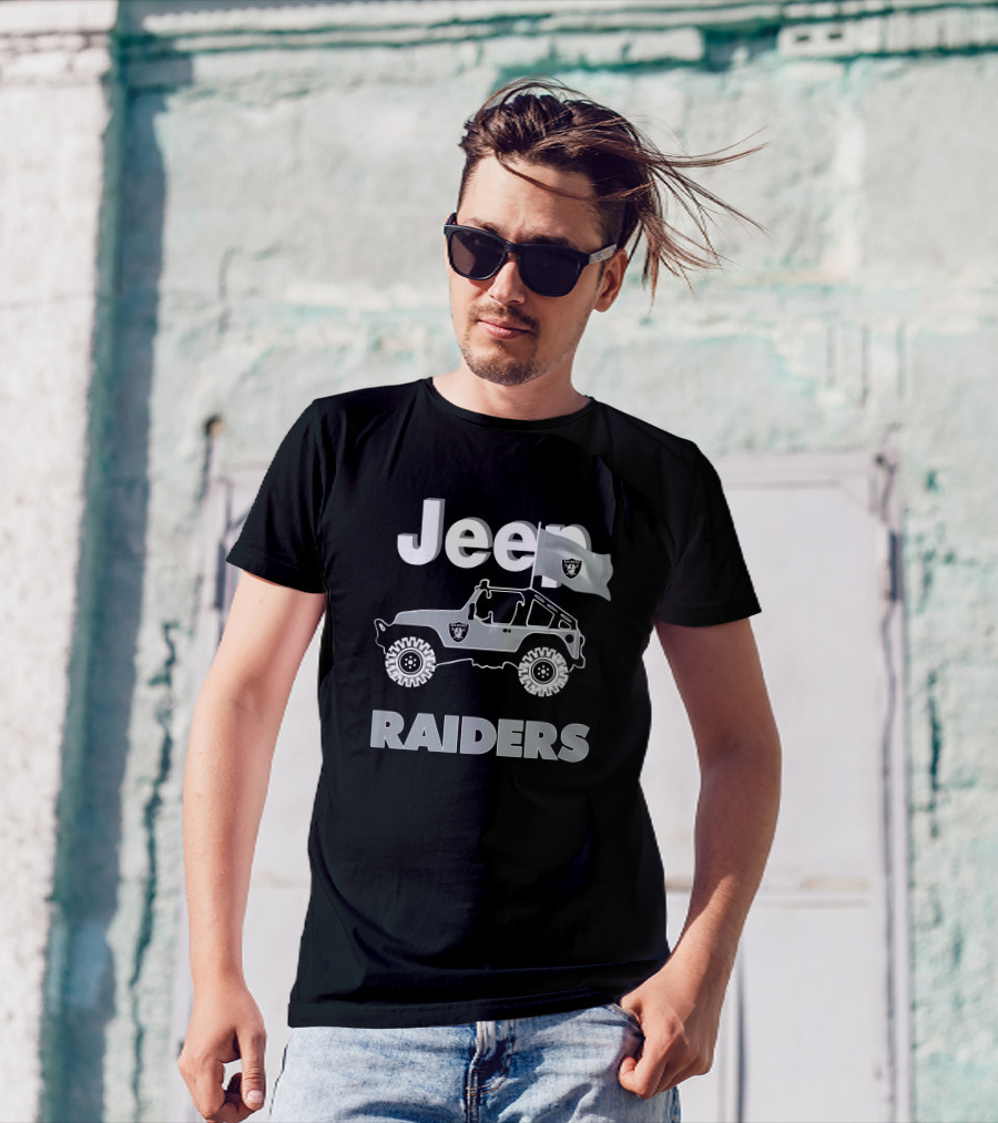 Las Vegas Raiders Jeep Flag Adventure T-Shirt