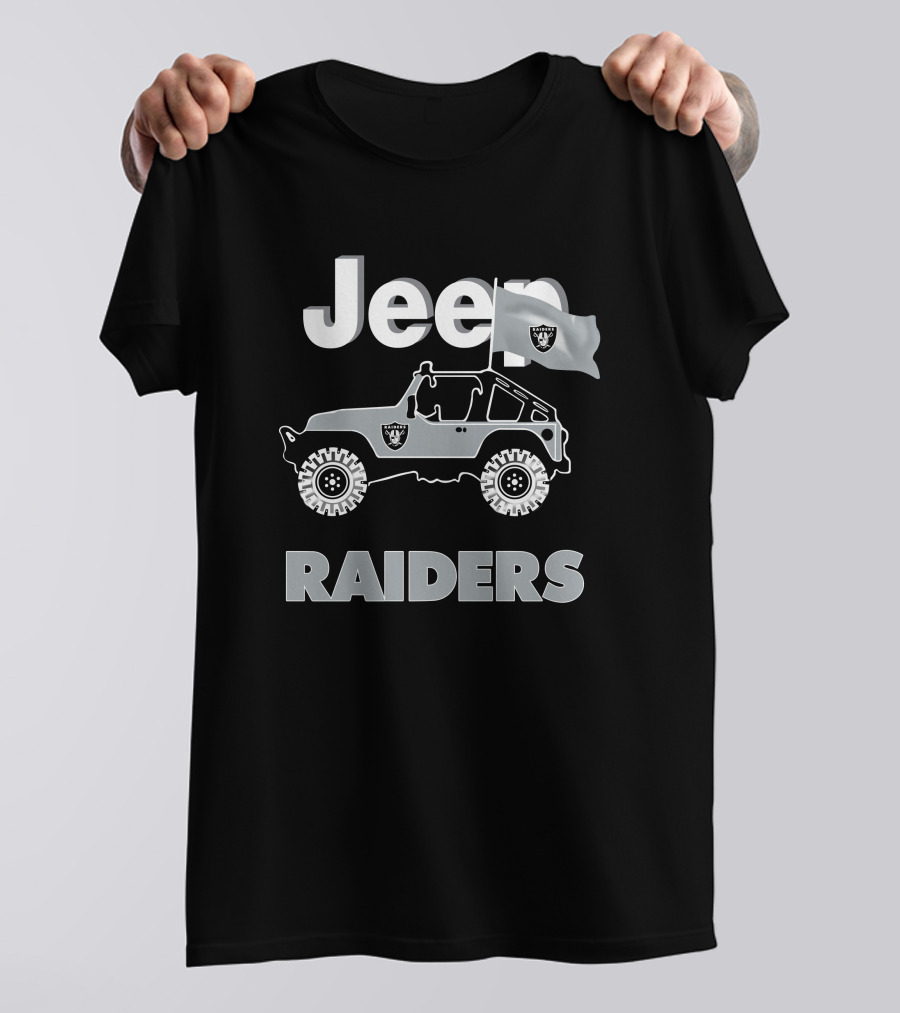 Las Vegas Raiders Jeep Flag Adventure T-Shirt