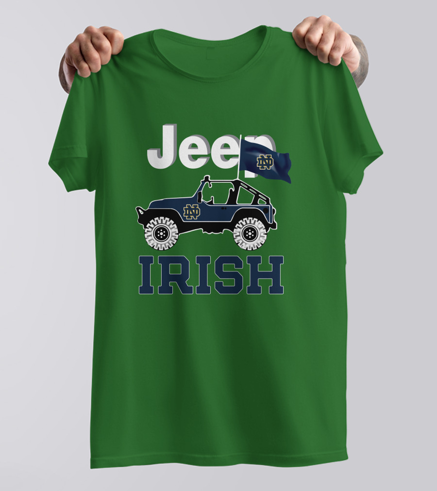 Jeep Notre Dame Fighting Irish Flag T-Shirt