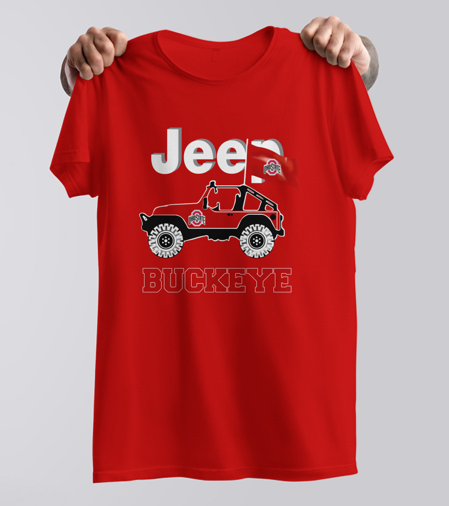 Jeep Ohio State Buckeye Red Flag Adventure T-Shirt