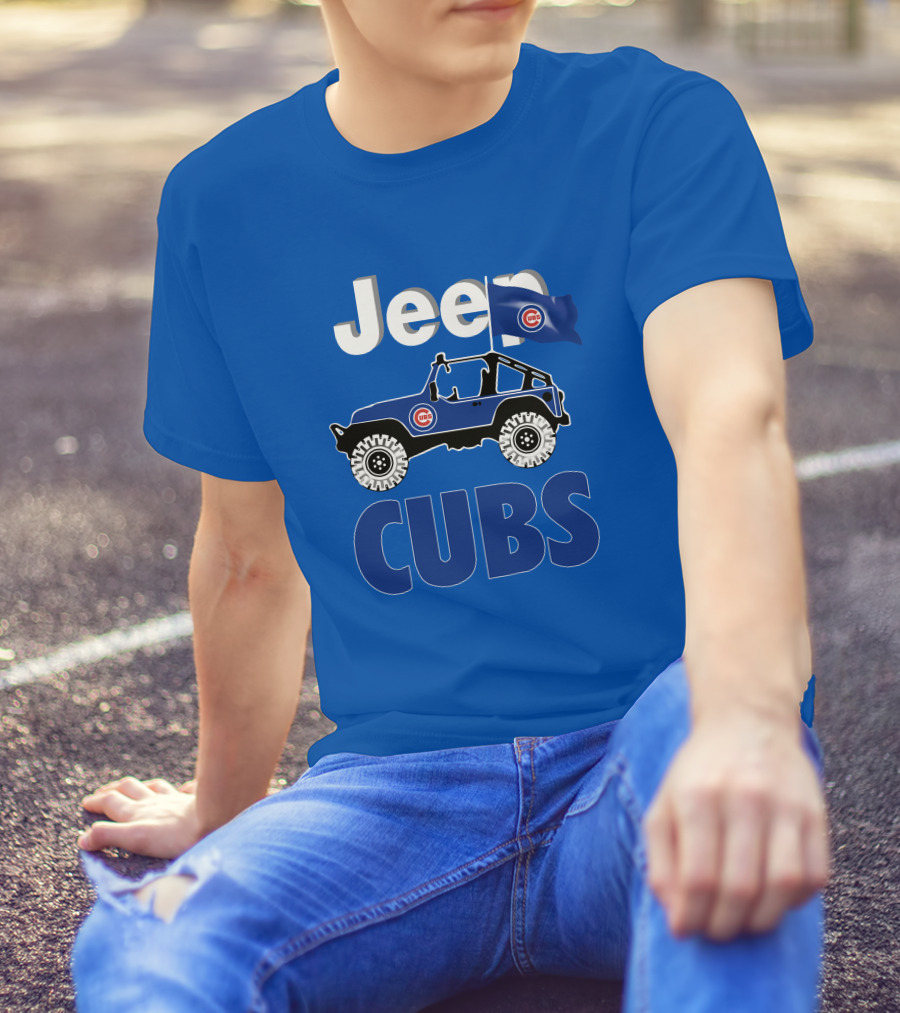 Jeep Cubs Coming Chicago Cubs Jeep T-Shirt