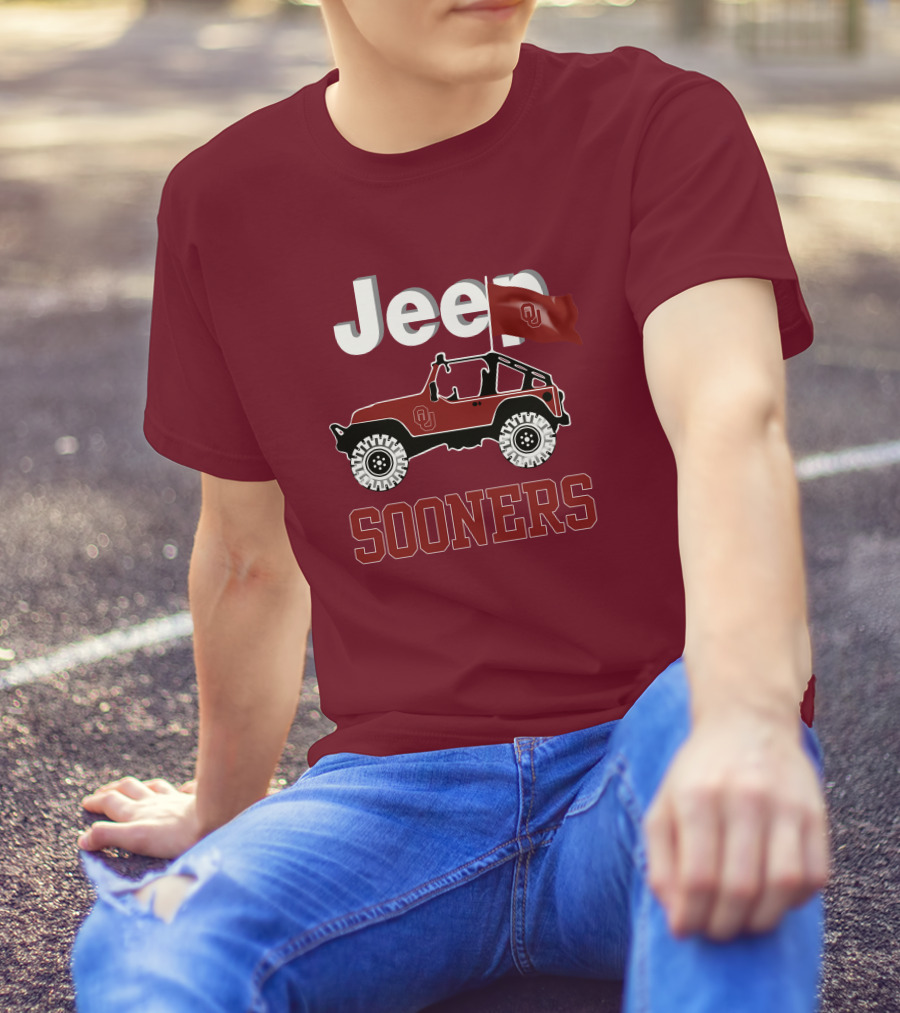 Jeep Sooners Ou Flag T-Shirt