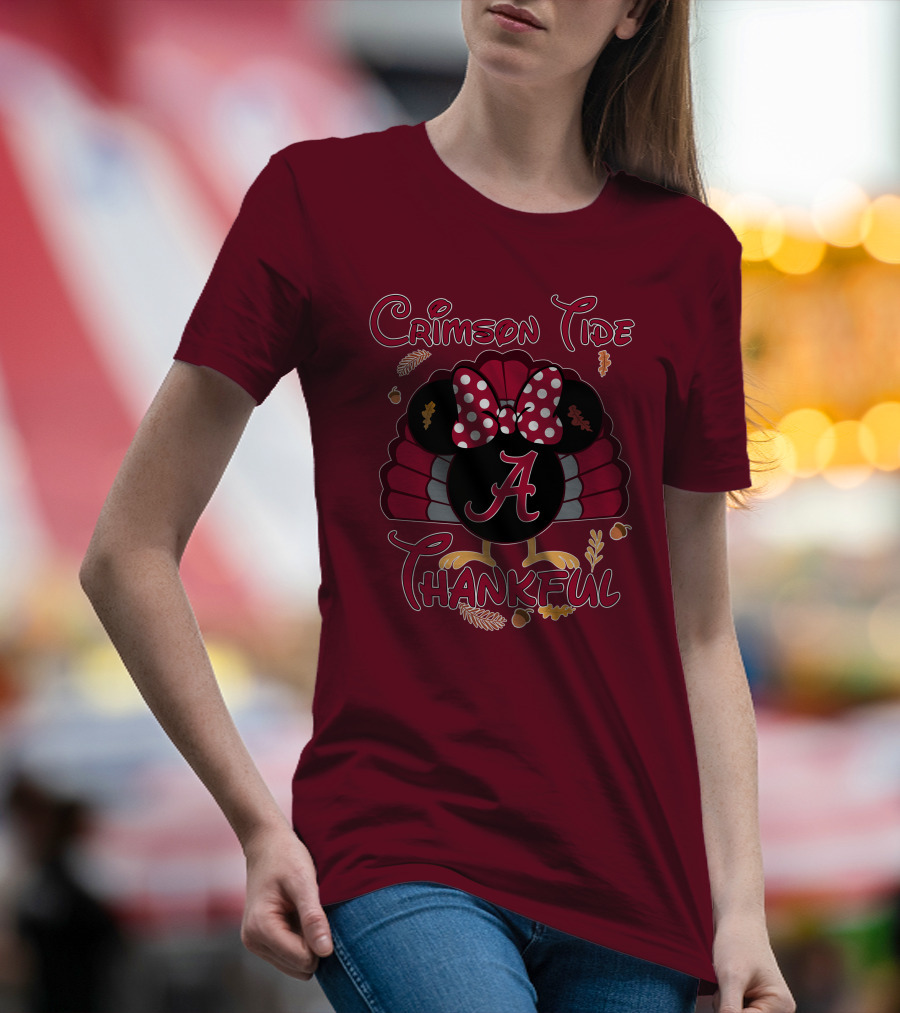 Crimson Tide Thankful Turkey Minnie A T-Shirt