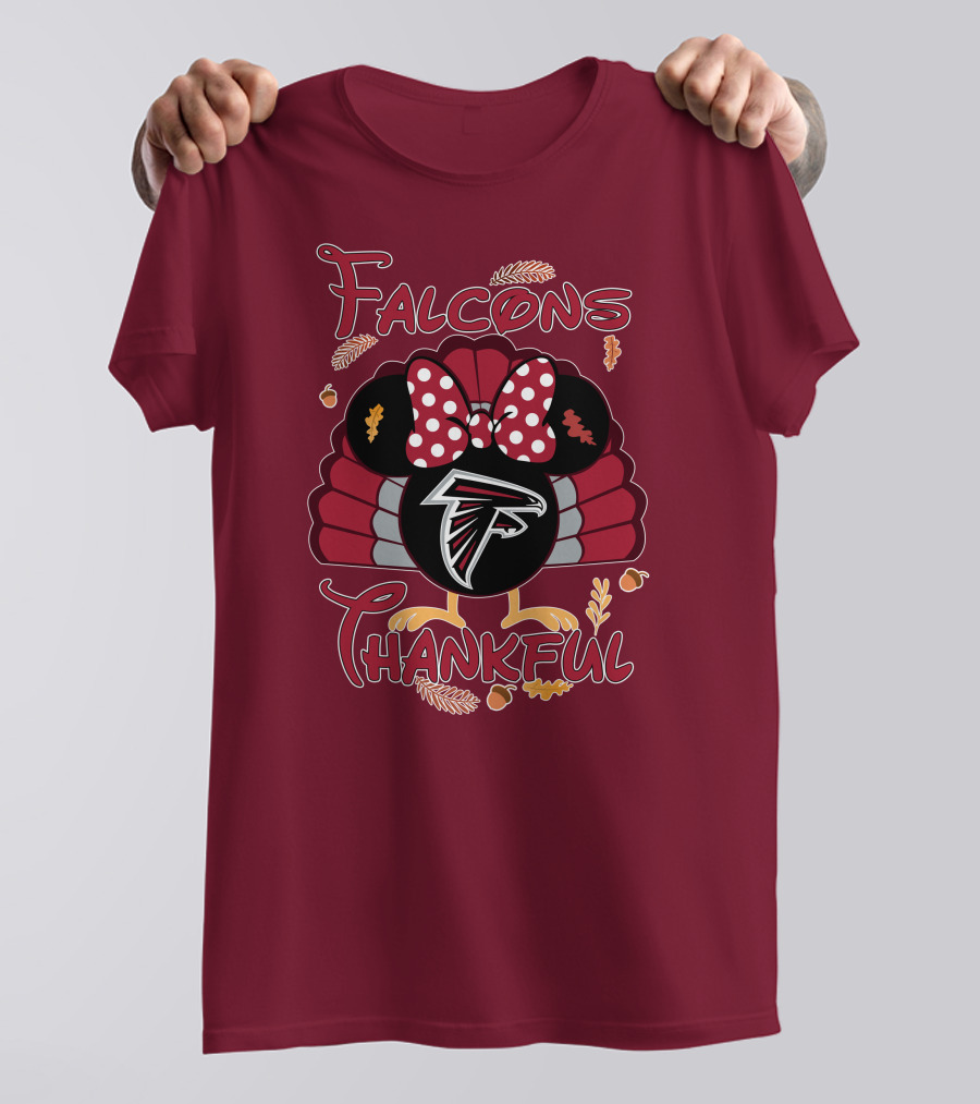 Falcons Thankful Minnie Thanksgiving Atlanta T-Shirt