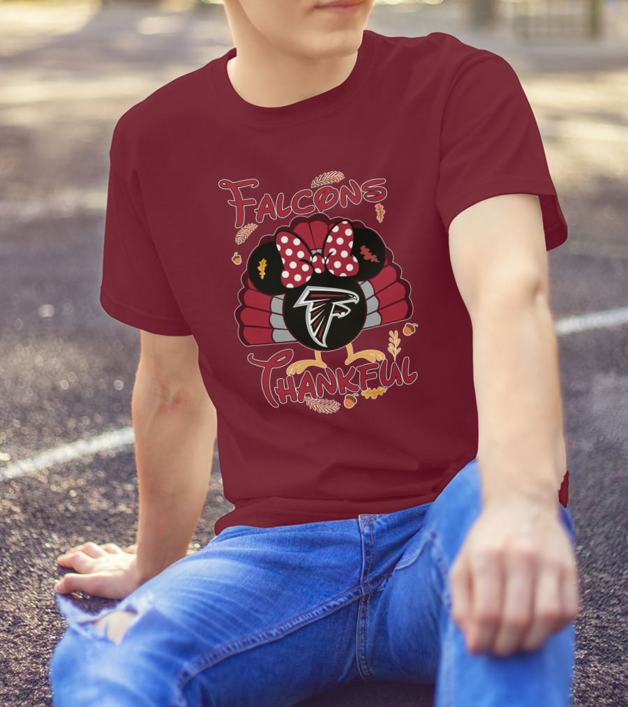 Falcons Thankful Minnie Thanksgiving Atlanta T-Shirt