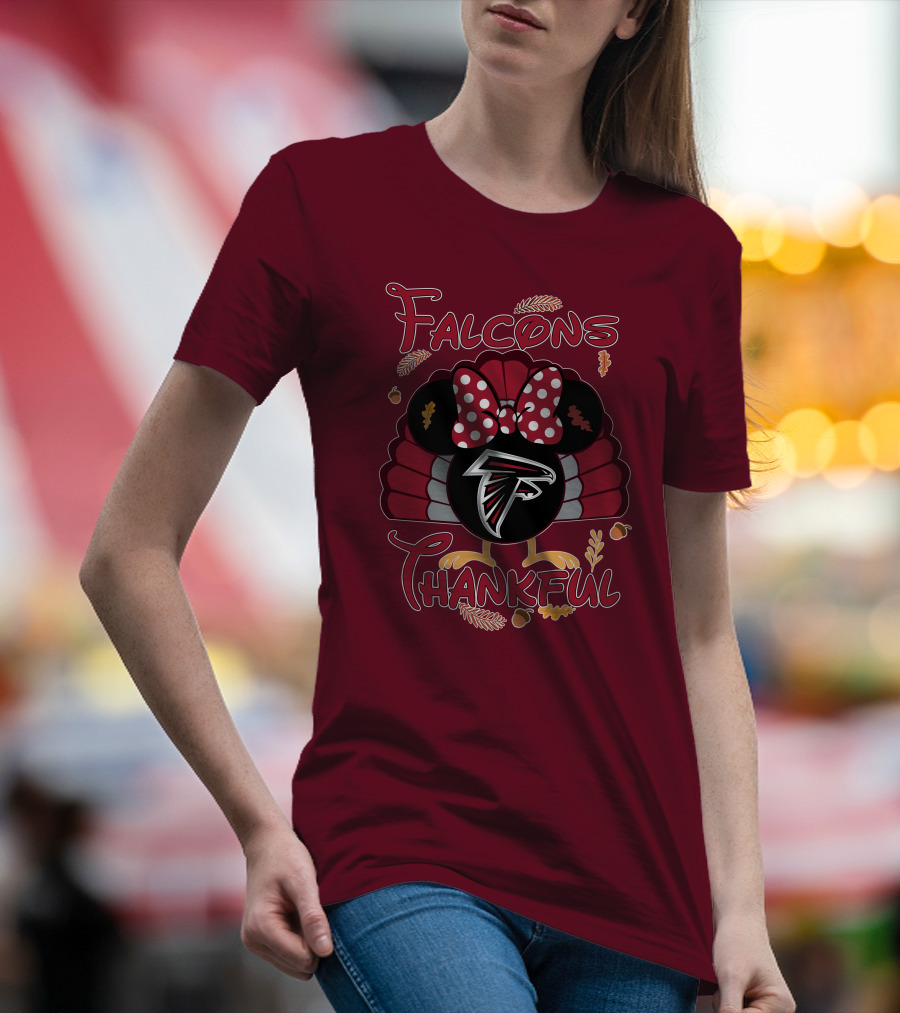Falcons Thankful Minnie Thanksgiving Atlanta T-Shirt
