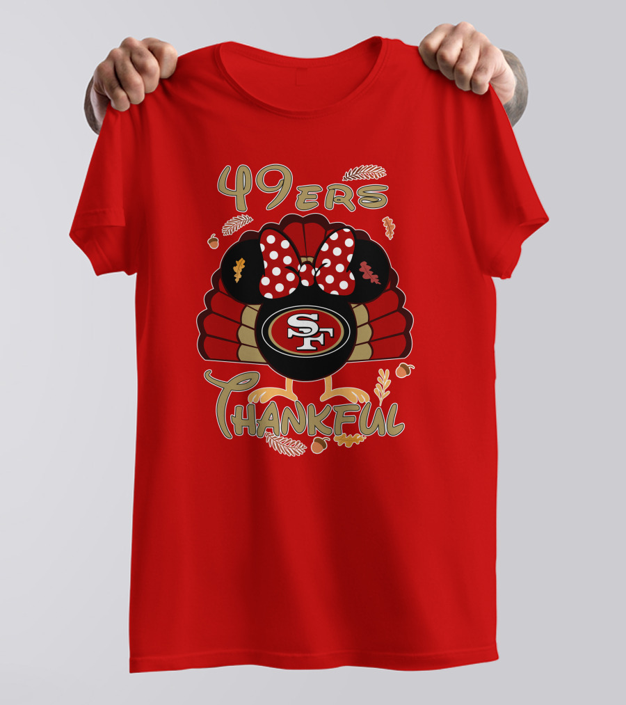 49ers Thankful Minnie Thanksgiving San Francisco T-Shirt