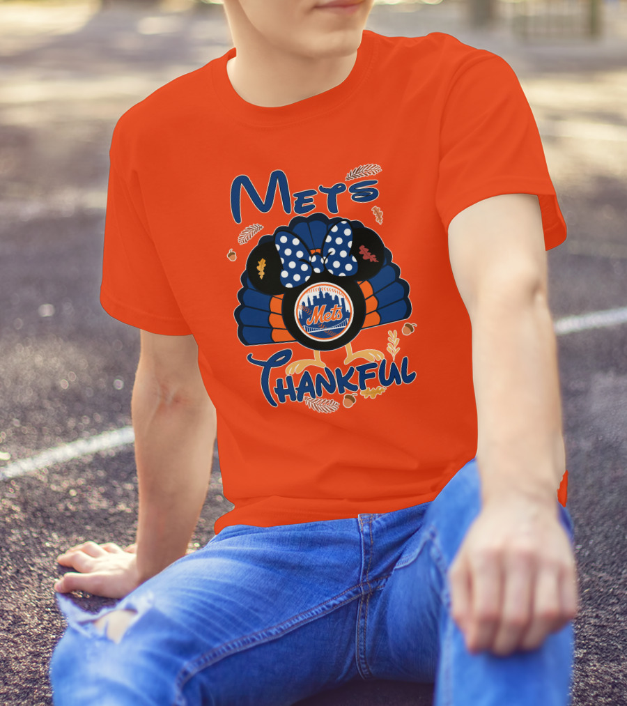 Mets Thankful Thanksgiving Minnie T-Shirt
