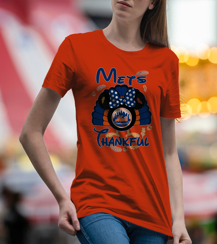 Mets Thankful Thanksgiving Minnie T-Shirt