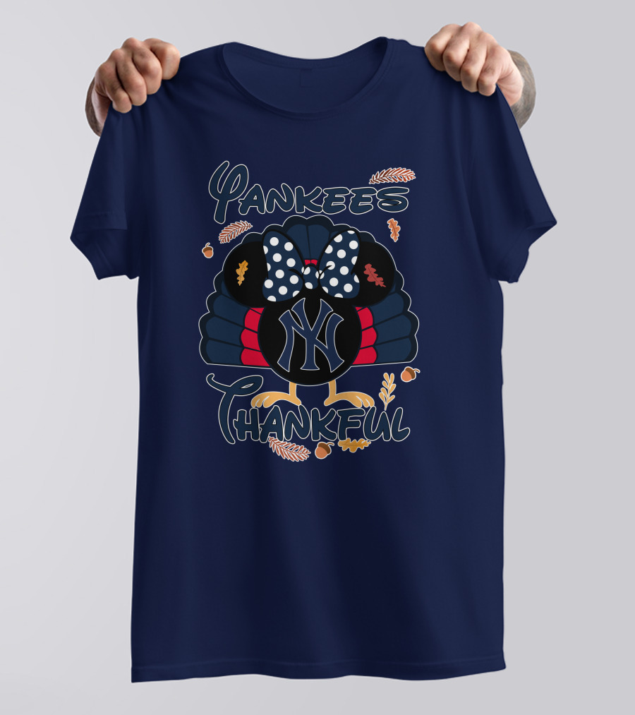 Yankees Thankful Minnie Thanksgiving T-Shirt