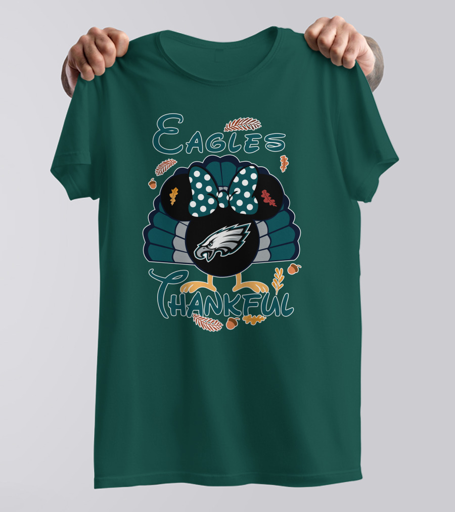 Eagles Thankful Philadelphia Minnie Thanksgiving T-Shirt