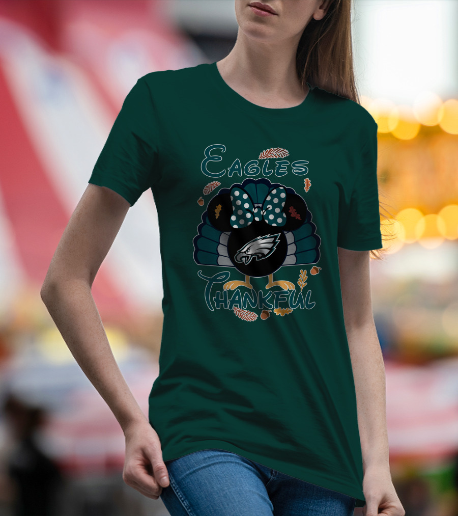 Eagles Thankful Philadelphia Minnie Thanksgiving T-Shirt