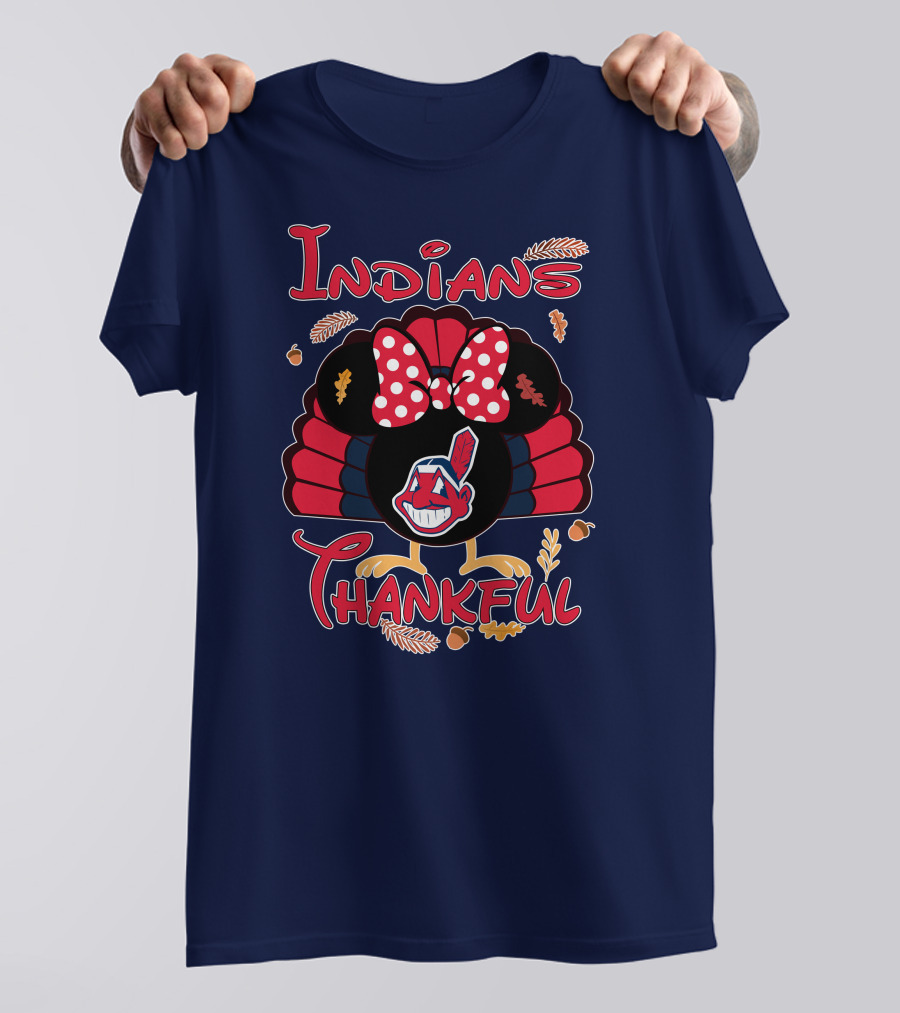 Indians Thankful Minnie Thanksgiving T-Shirt