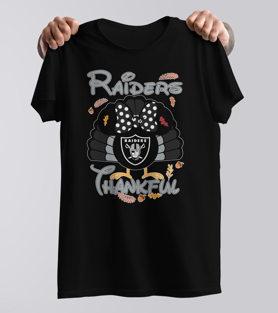 Raiders Thankful Minnie Thanksgiving T-Shirt