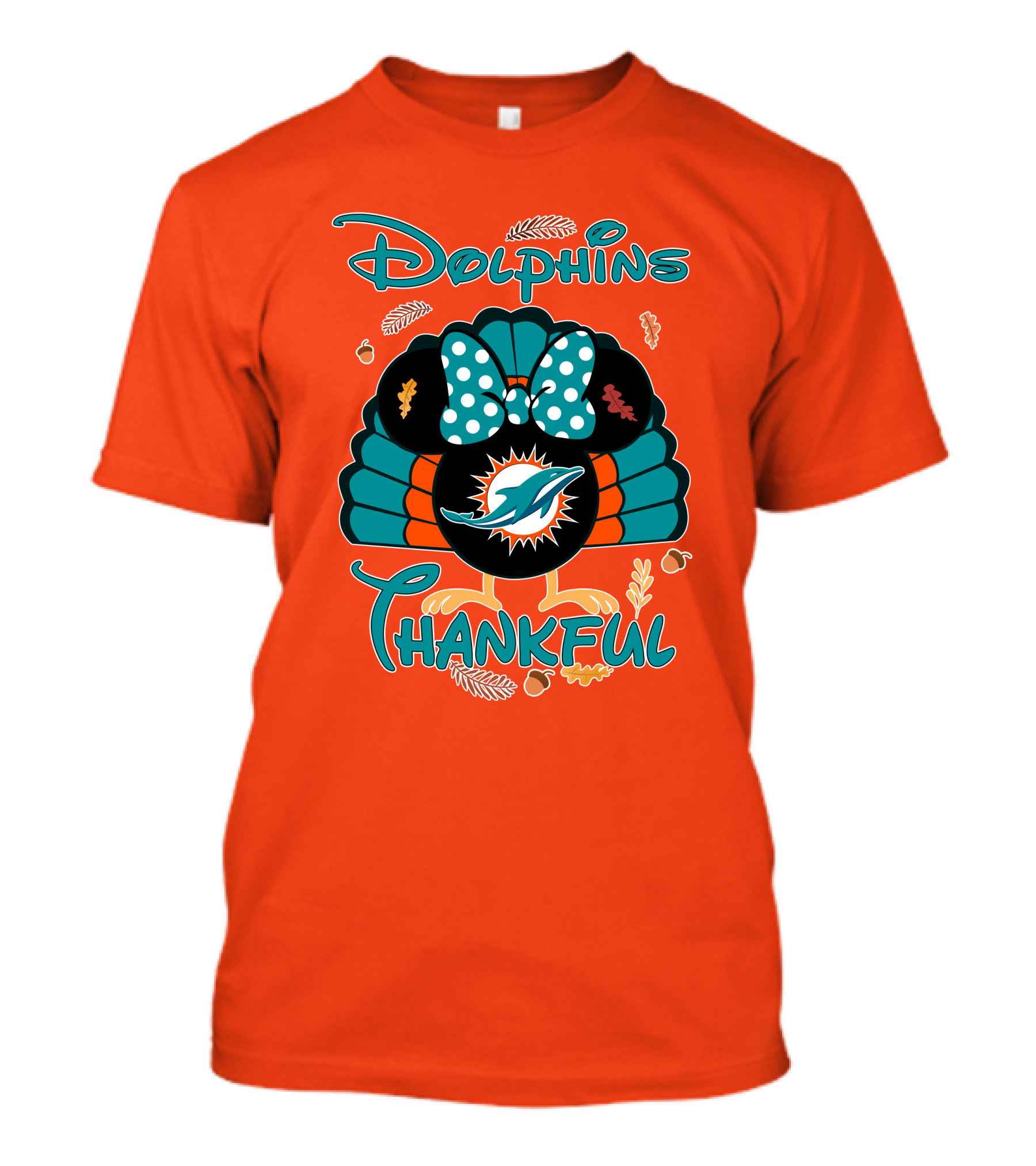 Miami Dolphins Thankful Minnie Thanksgiving T-Shirt