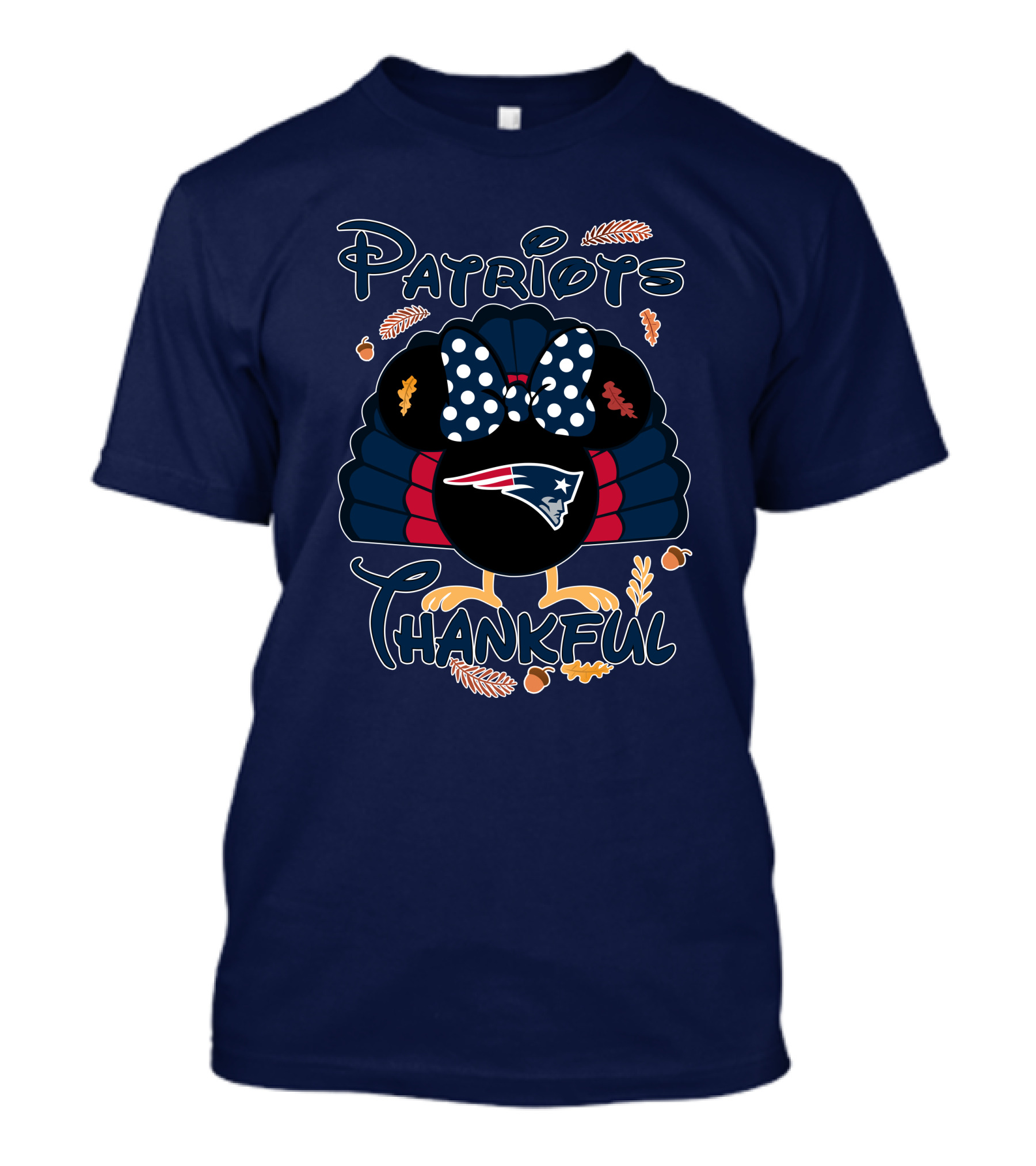 Patriots Thankful Thanksgiving Minnie Turkey T-Shirt