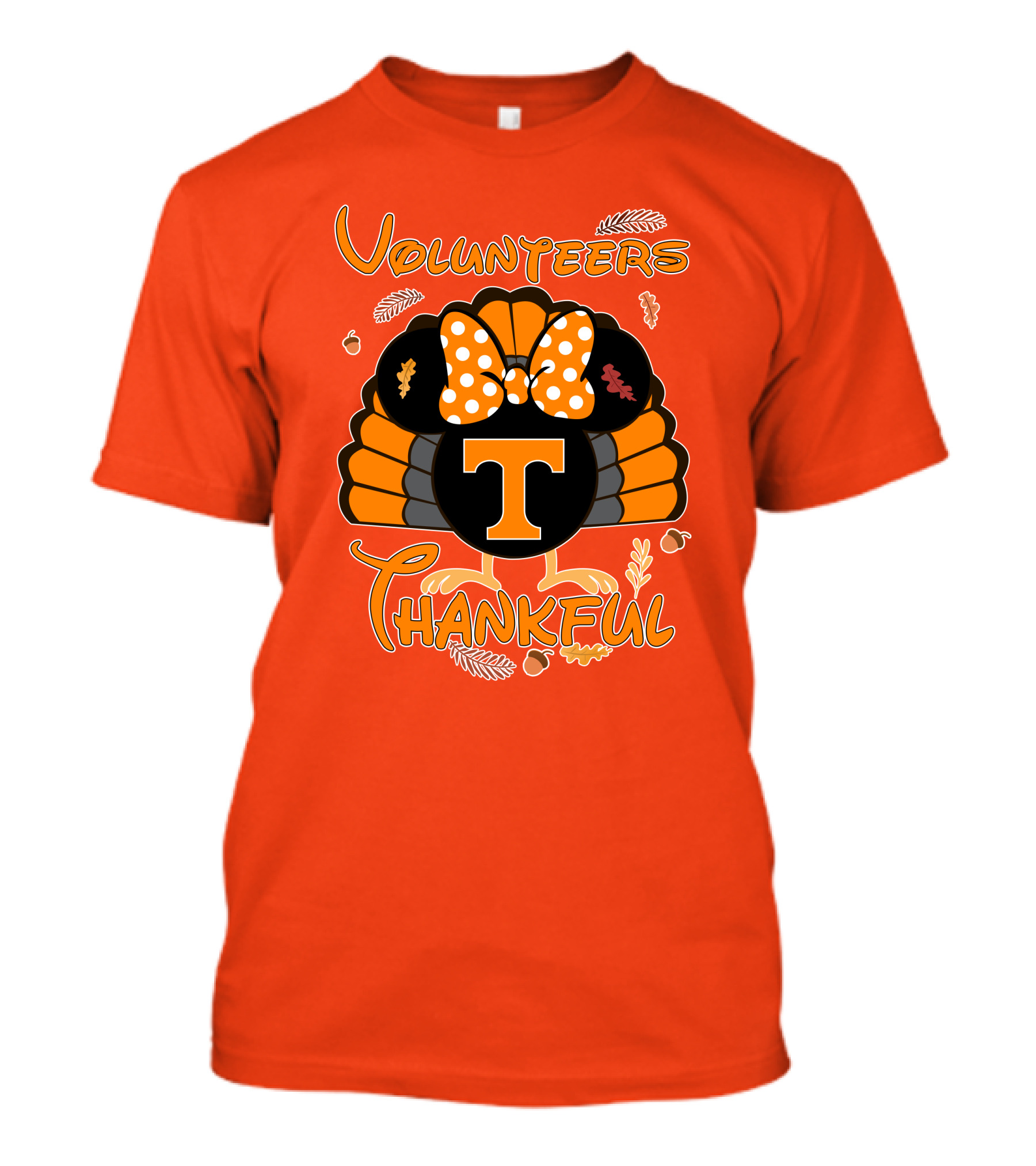 Volunteers Thankful Tennessee Minnie Thanksgiving T-Shirt