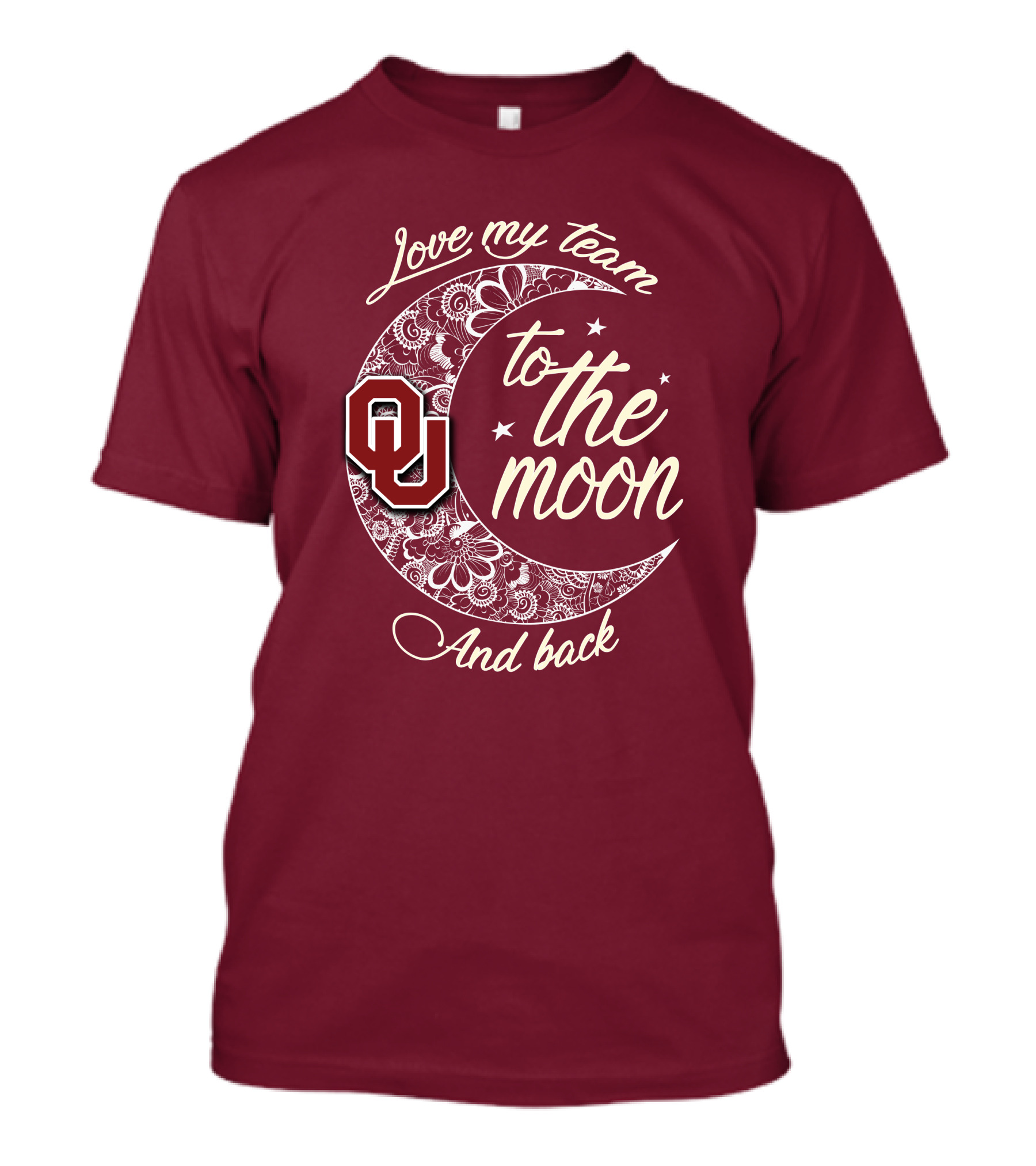 Oklahoma Sooners Ou Love My Team To The Moon And Back T-Shirt