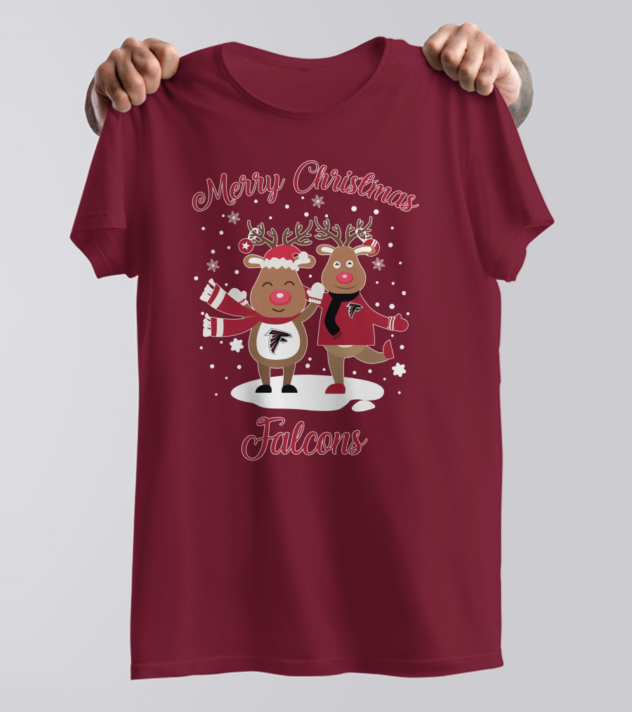 Merry Christmas Atlanta Falcons Reindeer T-Shirt