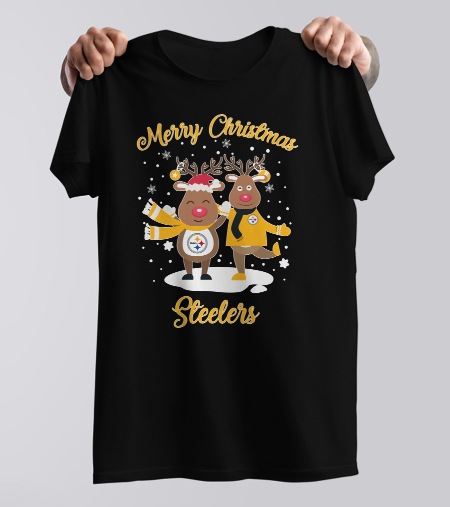 Merry Christmas Pittsburgh Steelers Reindeer T-Shirt