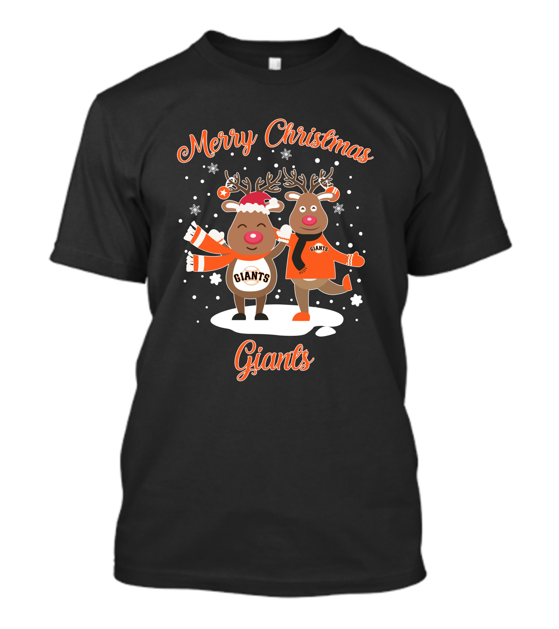 Merry Christmas Giants Reindeer Giants T-Shirt