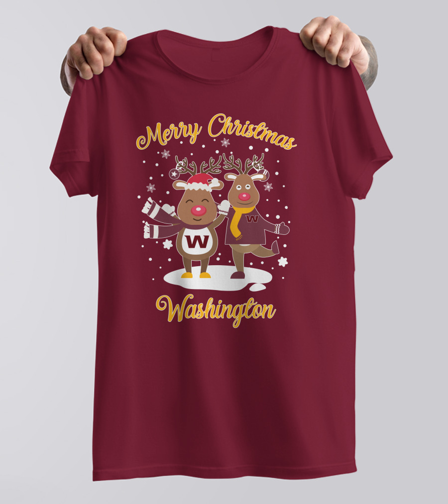 Merry Christmas Washington Football Team Reindeer T-Shirt