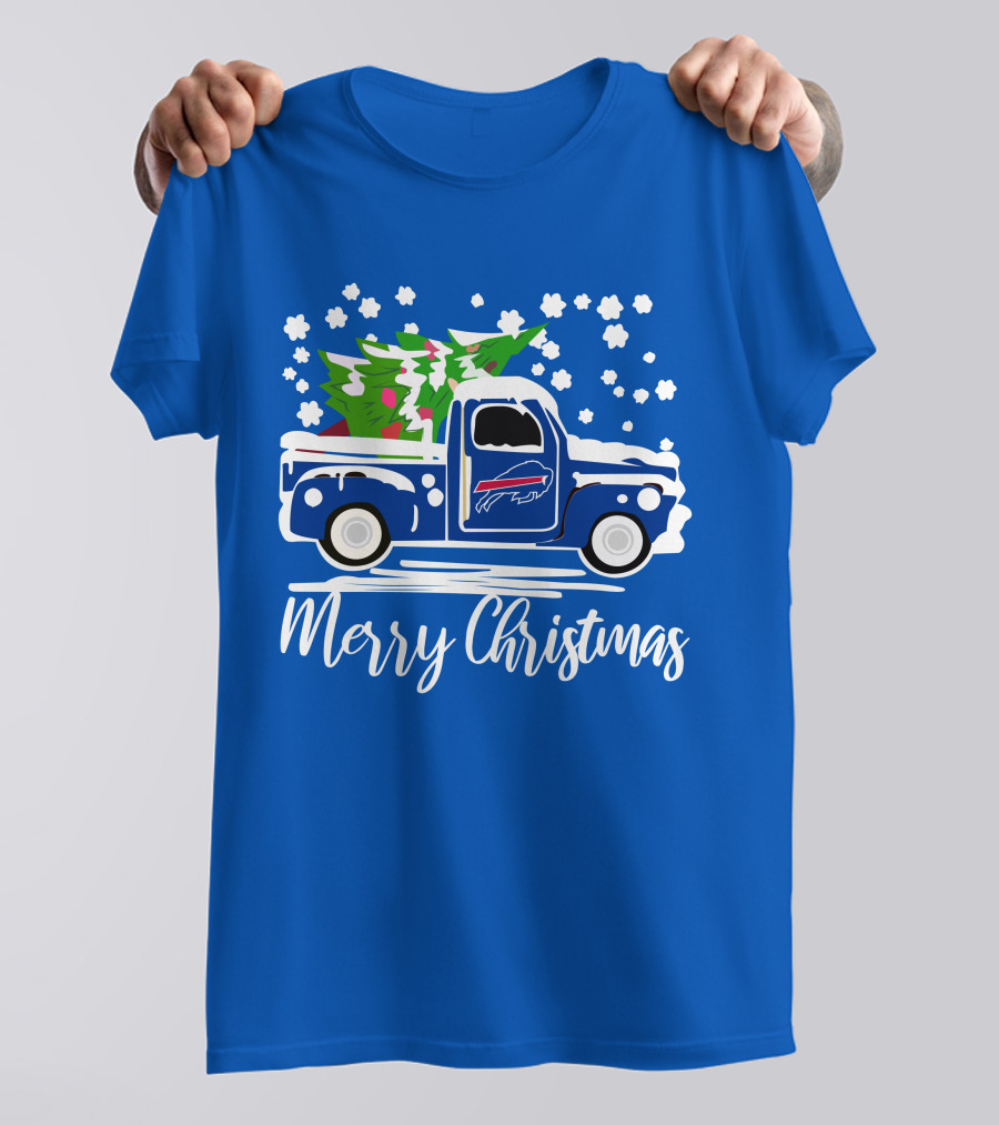 Buffalo Bills Vintage Truck Merry Christmas T-Shirt