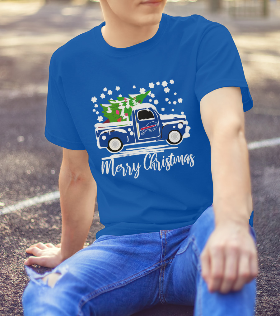 Buffalo Bills Vintage Truck Merry Christmas T-Shirt