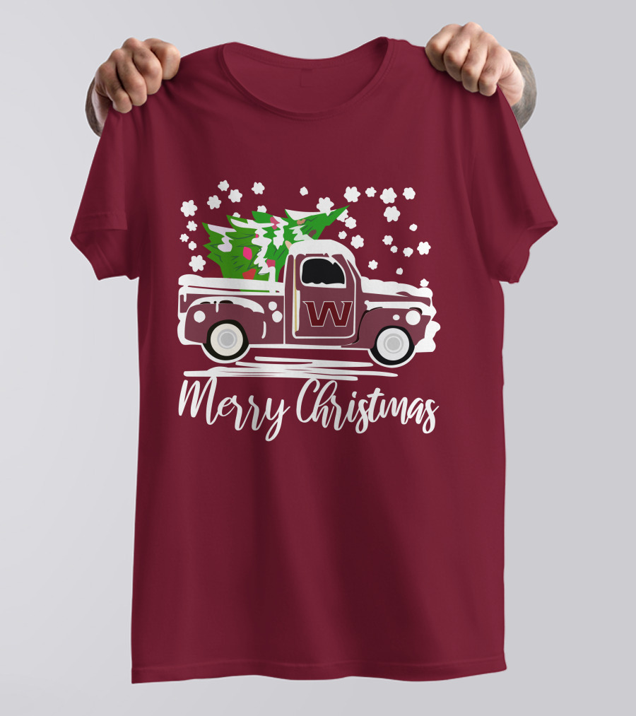 Washington Football Team Vintage Truck Merry Christmas T-Shirt