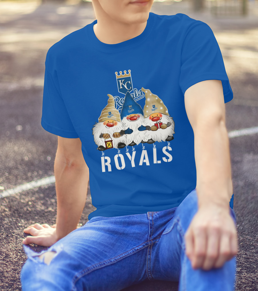 Kansas City Royals Merry Christmas Happy Holidays Gnomes T-Shirt