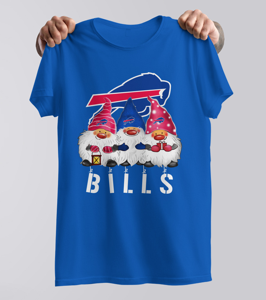 Buffalo Bills Happy Holidays Gnomes Christmas T-Shirt