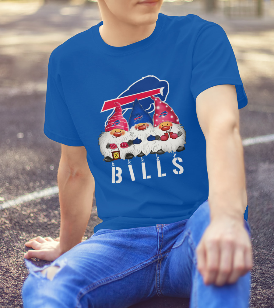 Buffalo Bills Happy Holidays Gnomes Christmas T-Shirt