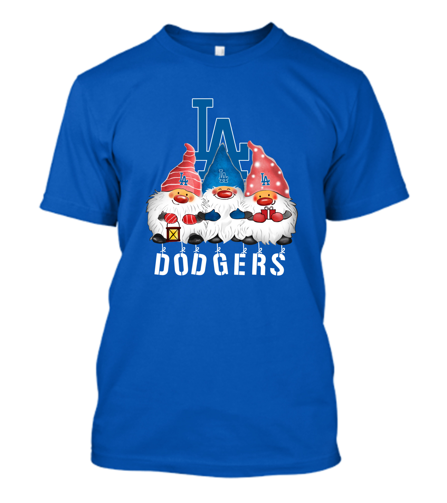 Los Angeles Dodgers Merry Christmas Happy Holidays Gnomes T-Shirt