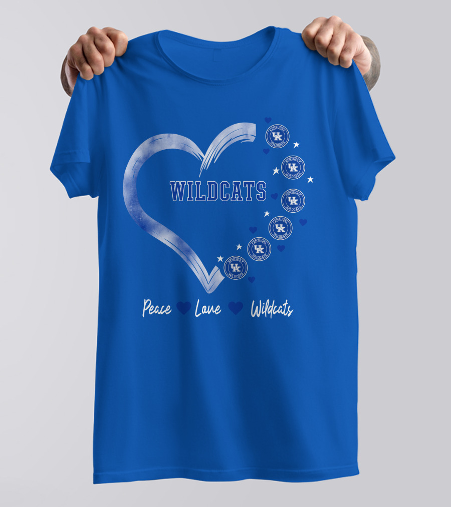 Peace Love Wildcats Kentucky Wildcats UK T-Shirt