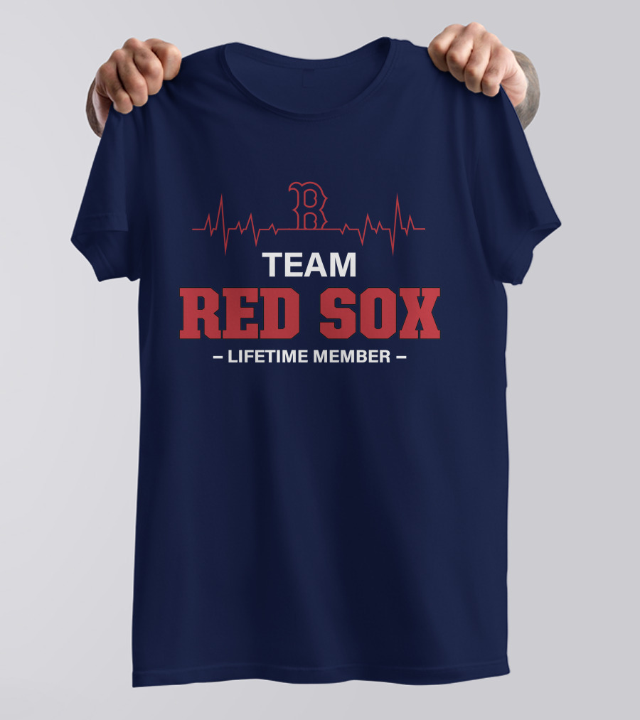Team Red Sox Lifetime Member עם הדופק Red B T-Shirt