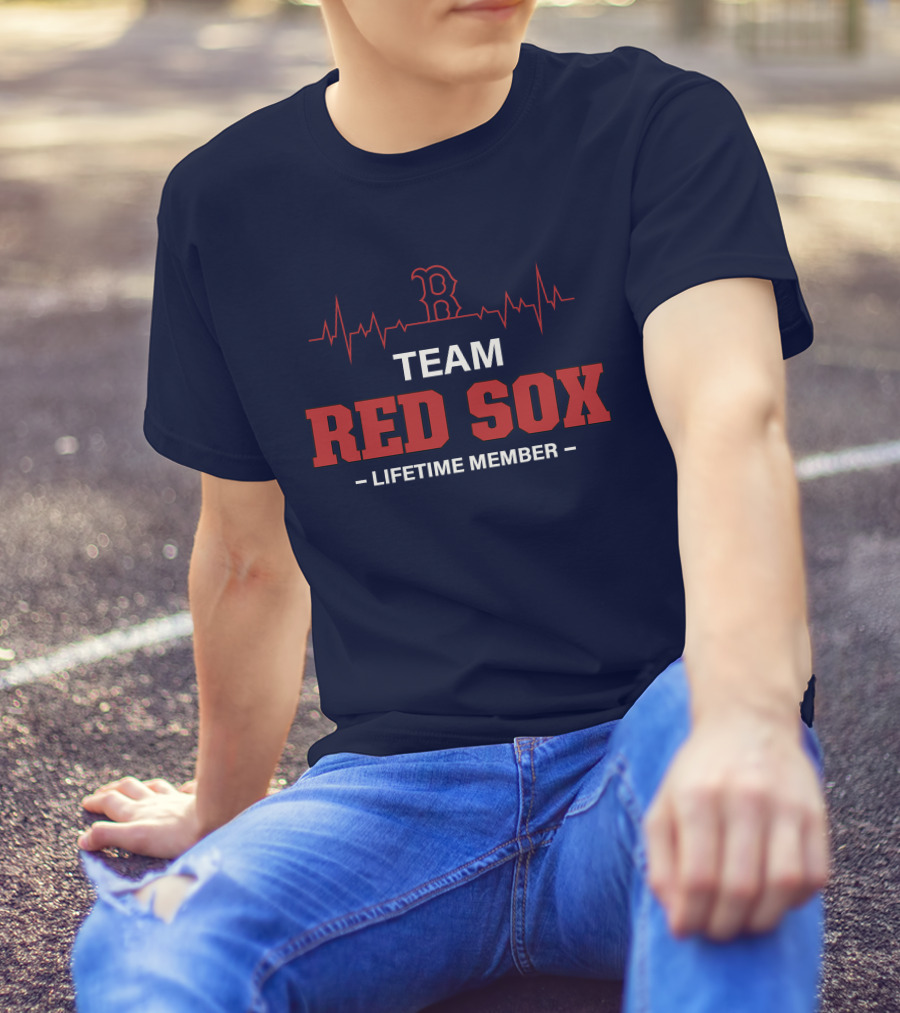 Team Red Sox Lifetime Member עם הדופק Red B T-Shirt