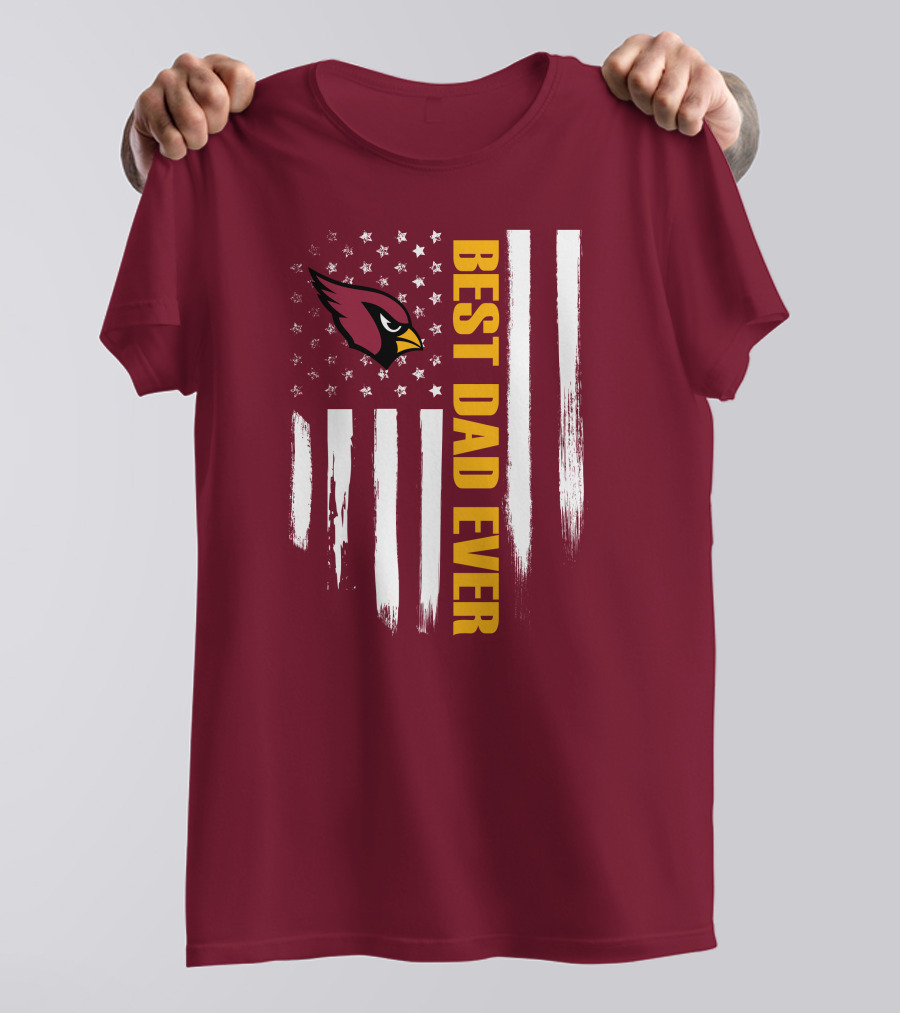 Arizona Cardinals Flag Best Dad Ever T-Shirt