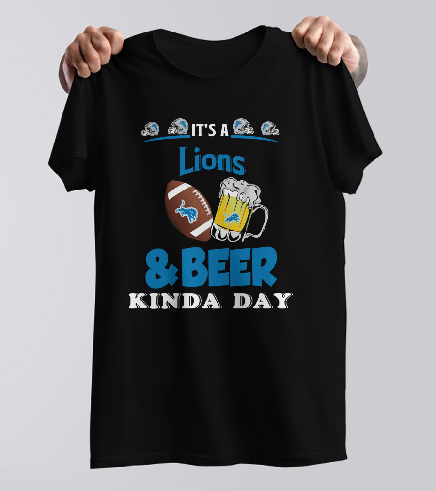 Detroit Lions Football And Beer Celebration Day T-Shirt