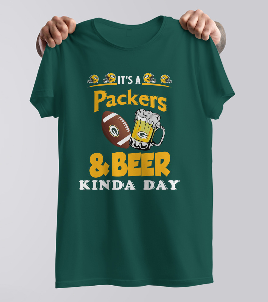 Green Bay Packers Football And Beer Kinda Day T-Shirt