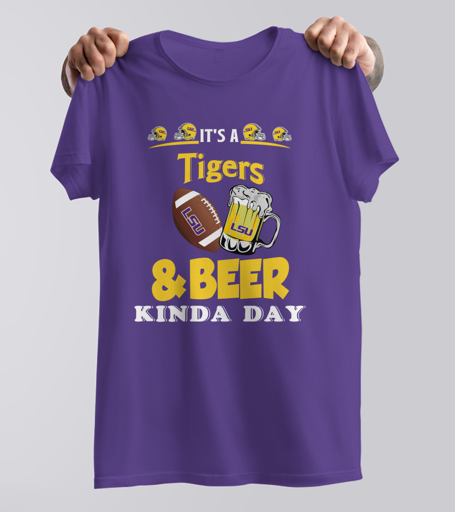 LSU Tigers Football And Beer Celebration Day T-Shirt