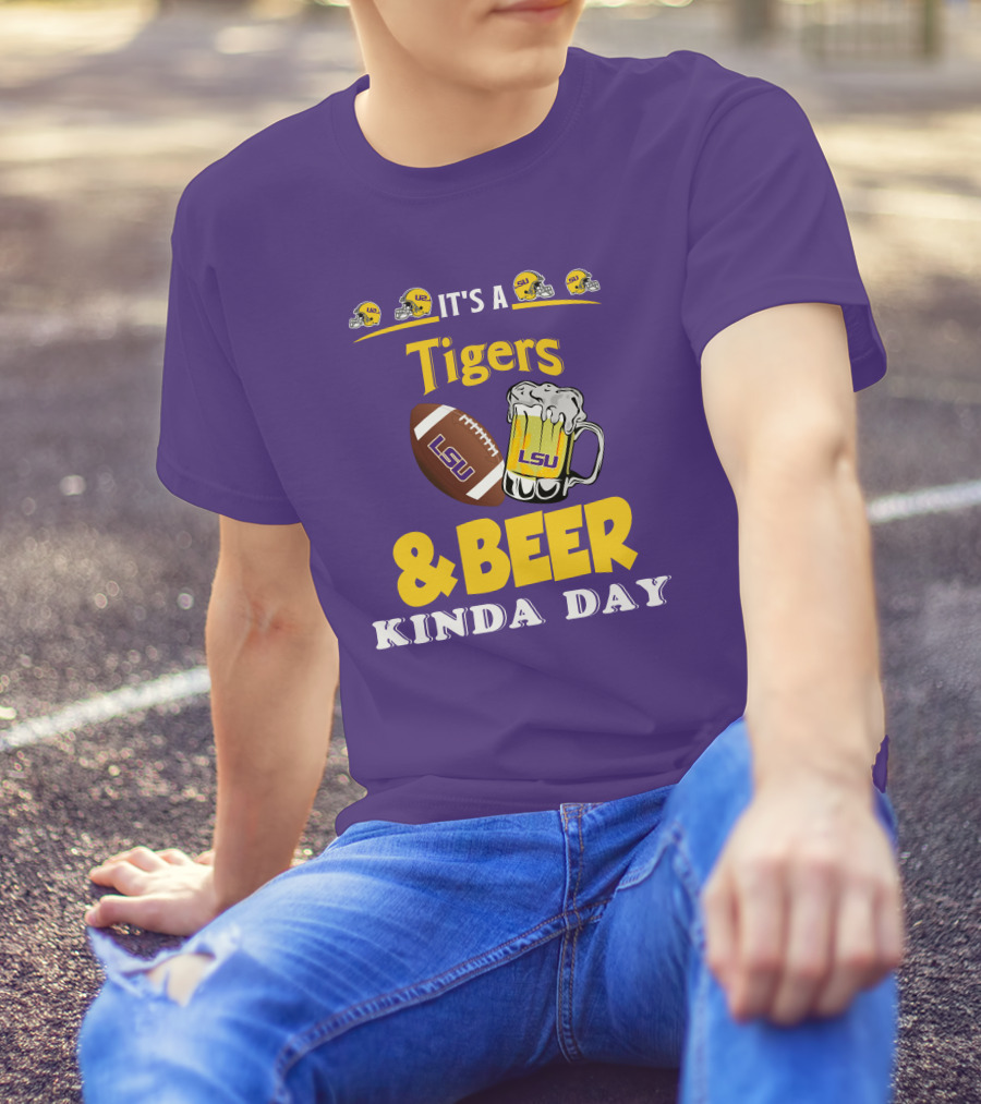 LSU Tigers Football And Beer Celebration Day T-Shirt